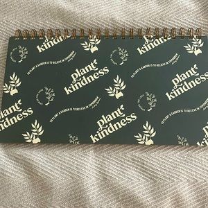 Spiral desk top weekly planner. Handmade in Kansas 12x7 inches. “Plant kindness”